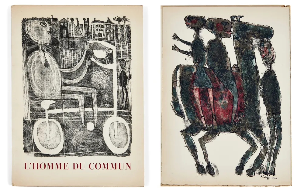 插图书 Dubuffet - Pierre Seghers : L'HOMME DU COMMUN. Lithographies de Jean Dubuffet (1944)