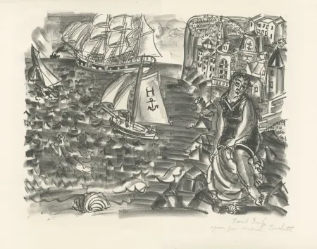 石版画 Dufy - La Baigneuse