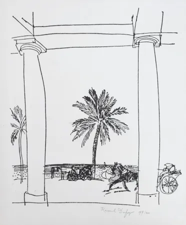 石版画 Dufy - La Palais de la Méditerranée