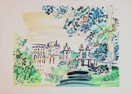 石版画 Dufy - Le château de Chenonceaux