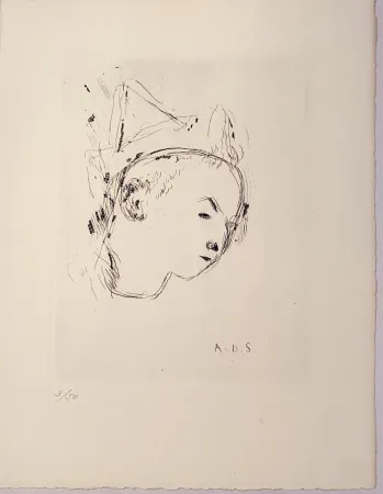 版画 Dunoyer De Segonzac - Le petit clown