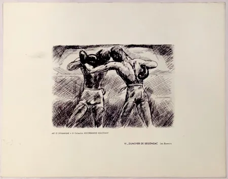 版画 Dunoyer De Segonzac - Les Boxeurs, ca.