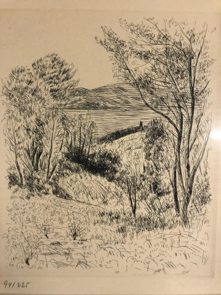 版画 Dunoyer De Segonzac - Paysage