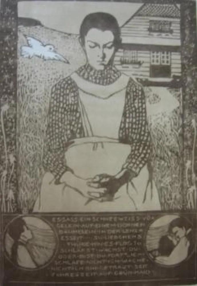 木刻 Dutczynska - Ein schneeweiss Vögelein / A Snow-White Little Bird