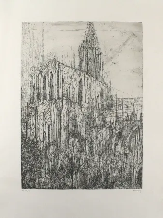 版画 Eliasberg - Strassburger Münster