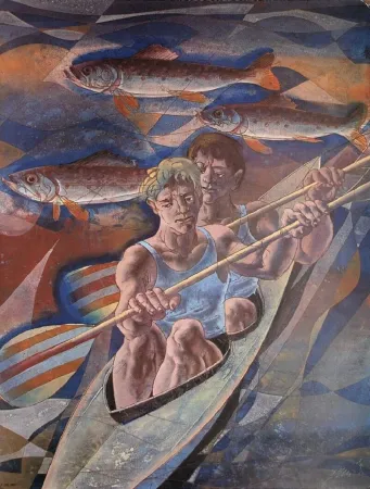 胶版印刷 Erni - Canoeing