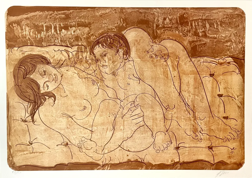 石版画 Erni - Maternity