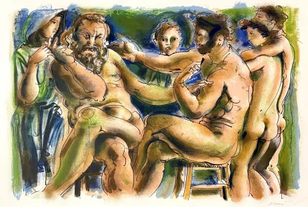 石版画 Erni - Réflexions simples sur le corps