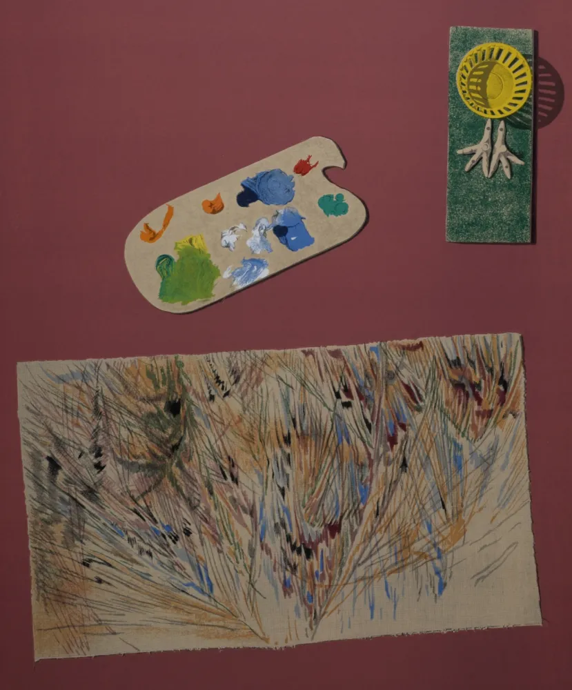 石版画 Ernst - La lumière descend de l'ombrelle aux moissons, 1969