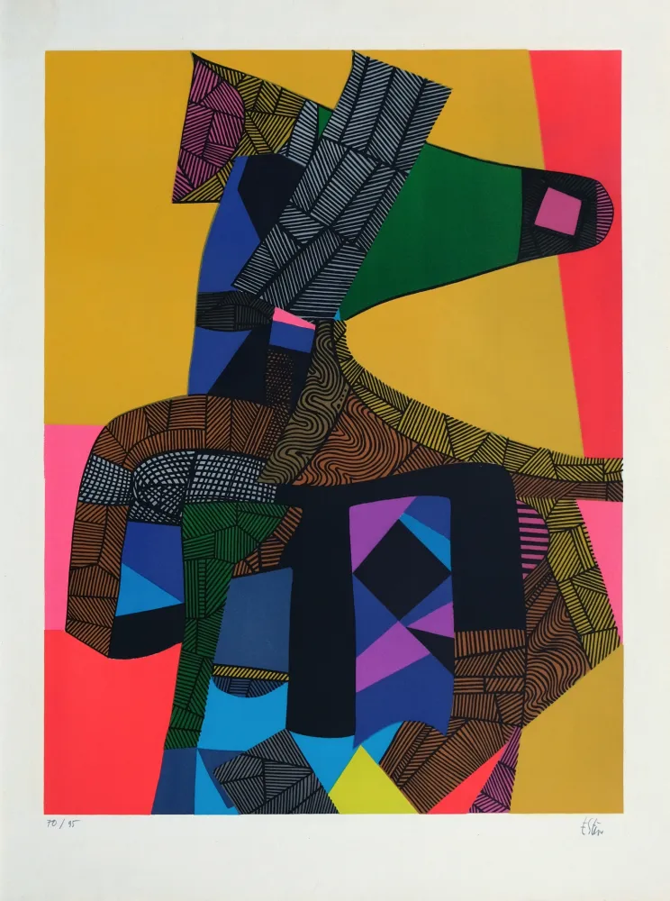 石版画 Esteve - Anubis