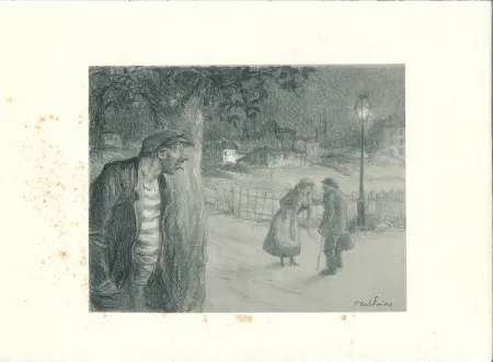 石版画 Faivre - Sous le couteau