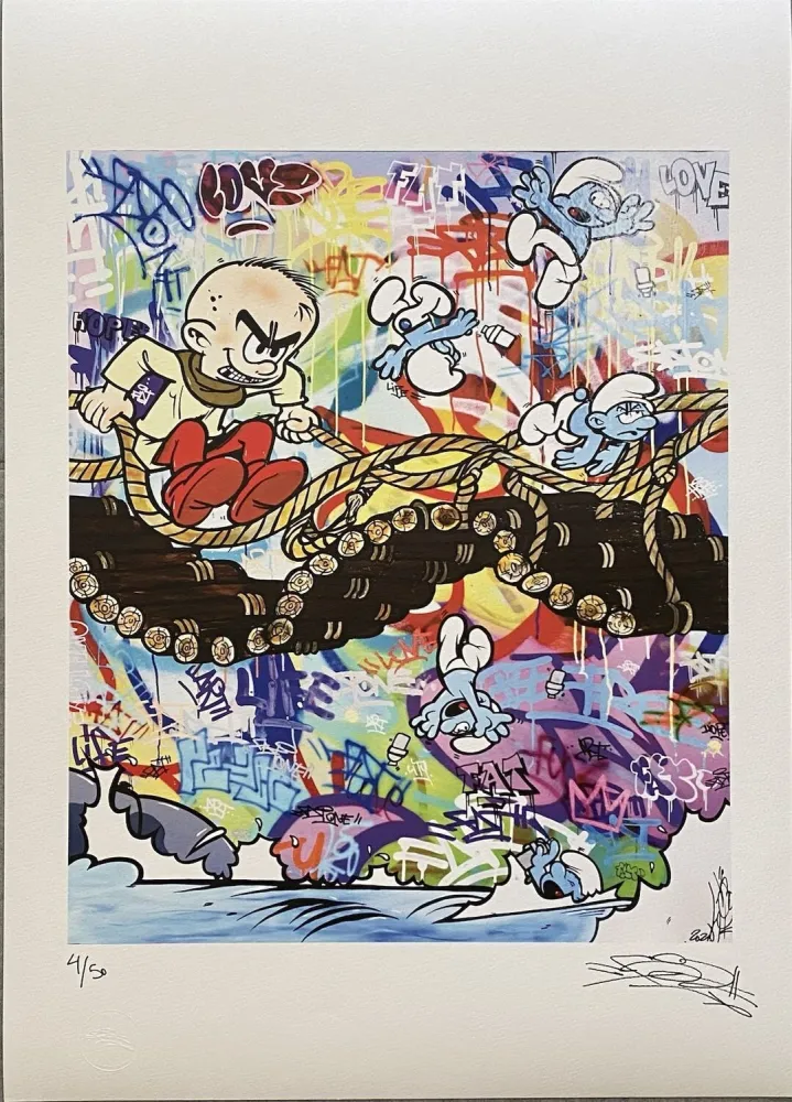 胶版印刷 Fat - Smurfs