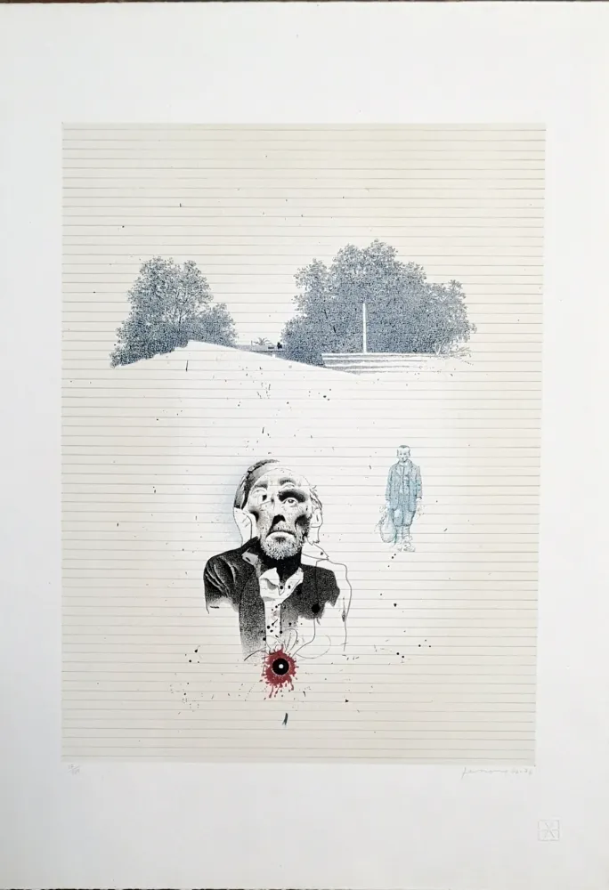 石版画 Ferroni - Norge-ultimo addio