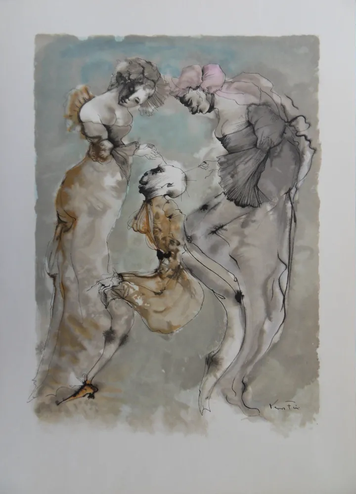 版画 Fini - Les deux maitresses