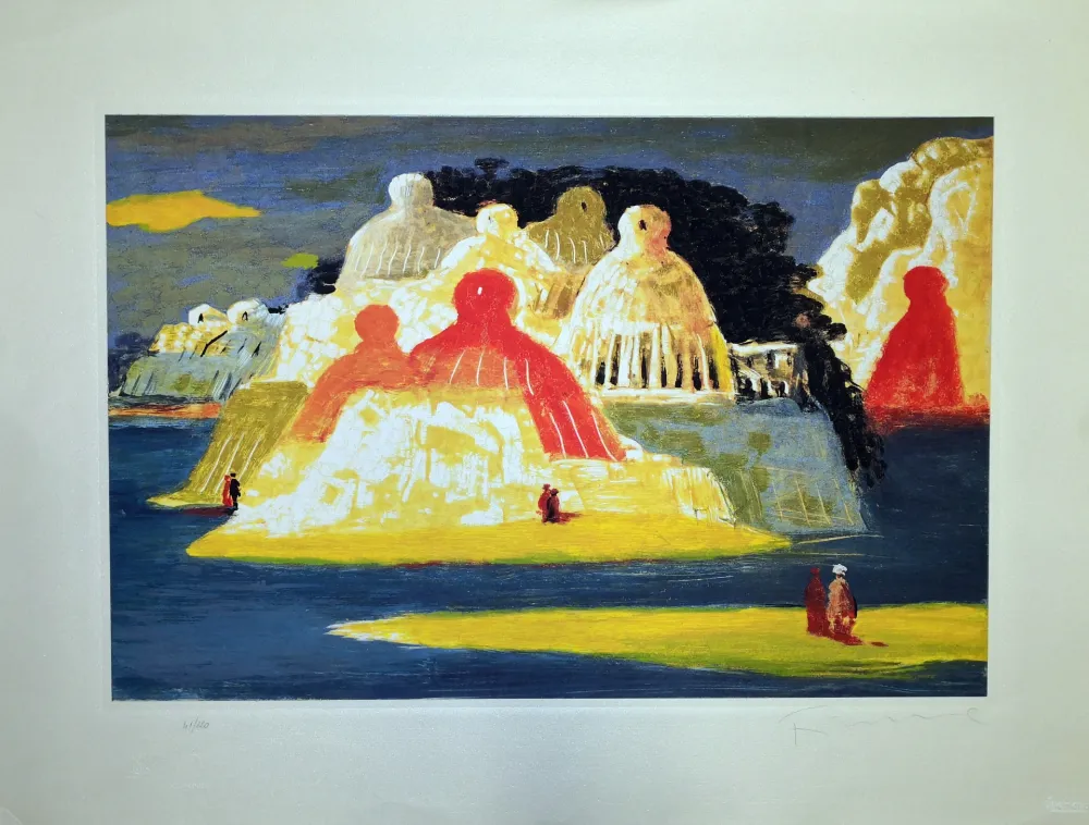 蚀刻版画 Fiume - Isola delle statue