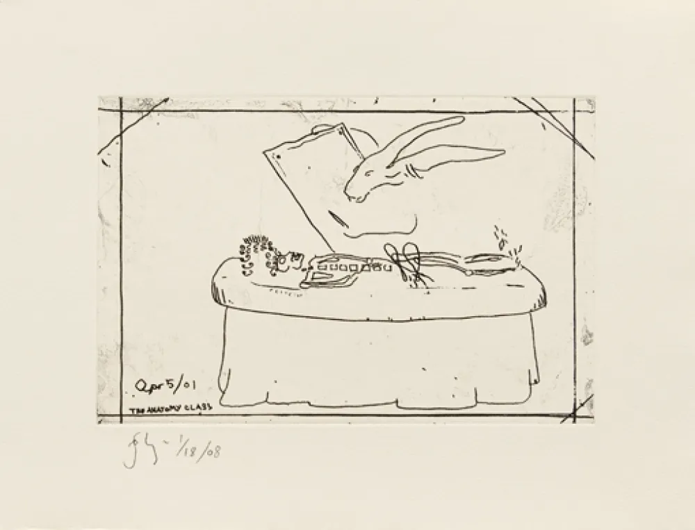 版画 Flanagan - The anatomy class