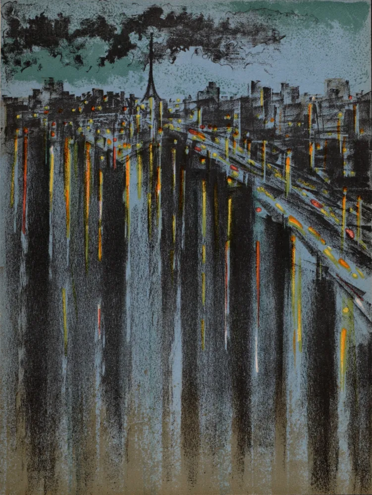 石版画 Florsheim - La Seine à Paris, 1964.