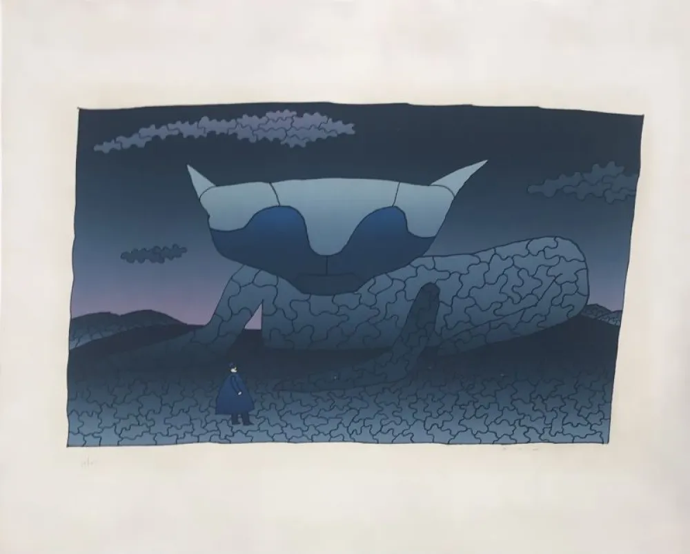 丝网印刷 Folon - Souvenir d'Alice 