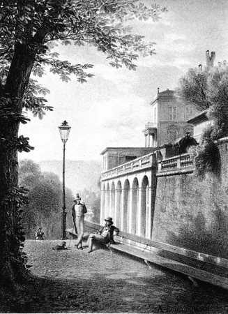 石版画 Fontanesi - Un coin de la Treille