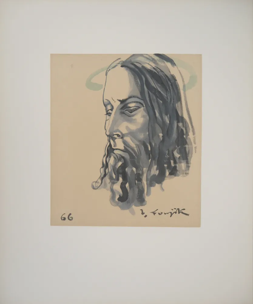 木刻 Foujita - Le Christ