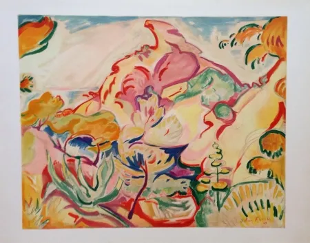 石版画 Friesz - Paysage a la Ciotat