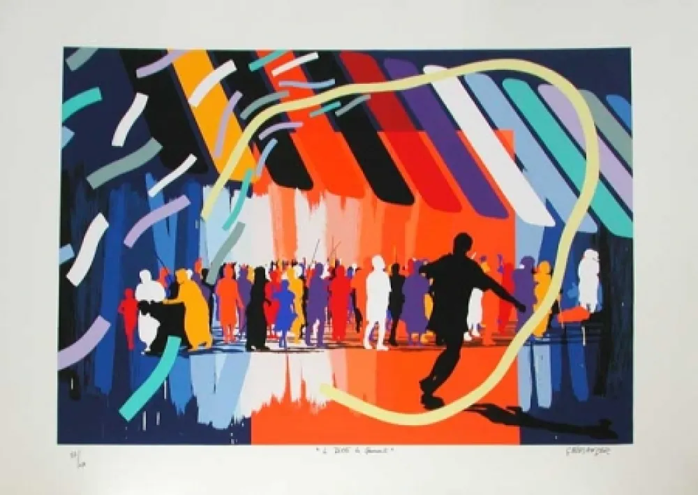 石版画 Fromanger - Le dipri de Gaumont