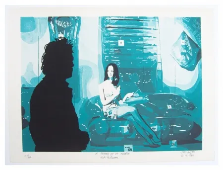 石版画 Fromanger - Le peintre et le modèle