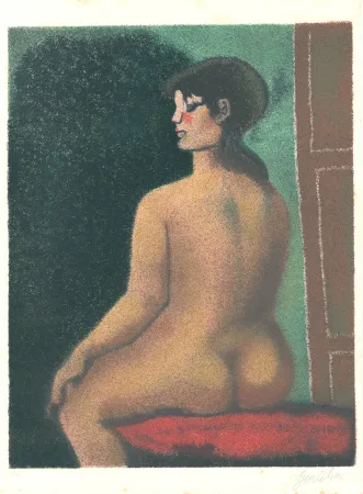 石版画 Gentilini - Nudo di Luisa