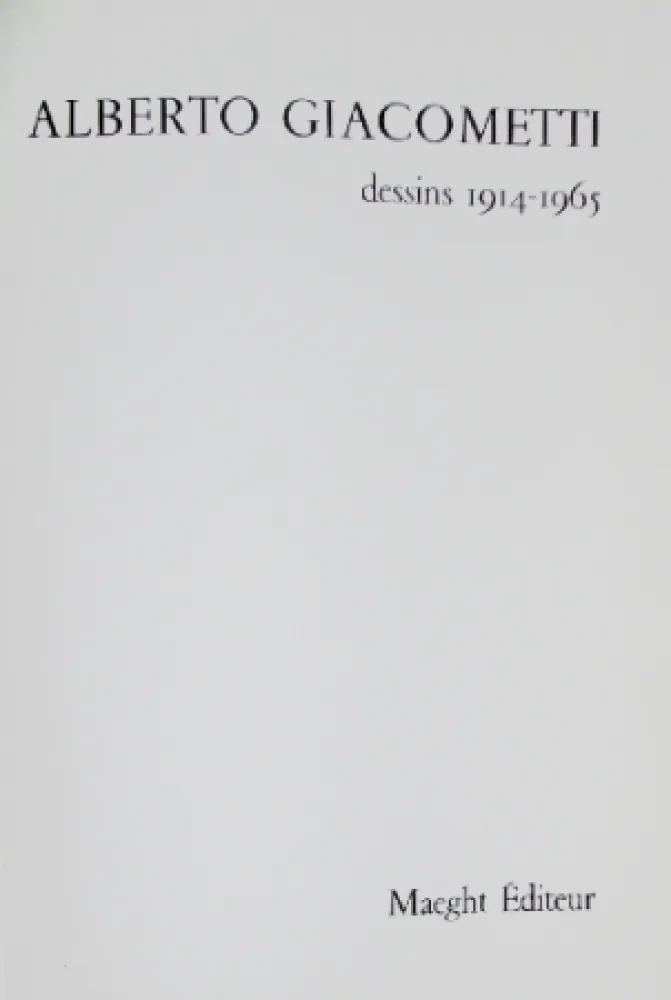 插图书 Giacometti - Alberto Giacometti, dessins 1914-1915
