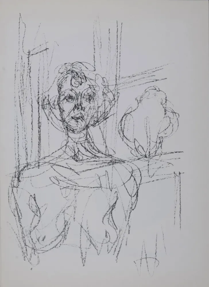 石版画 Giacometti - Annette, 1964