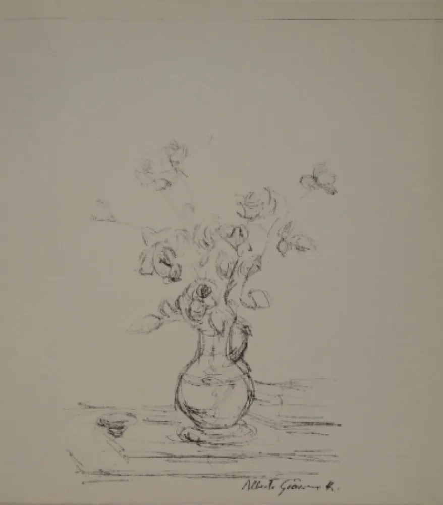 石版画 Giacometti -  Bouquet dans une cruche I