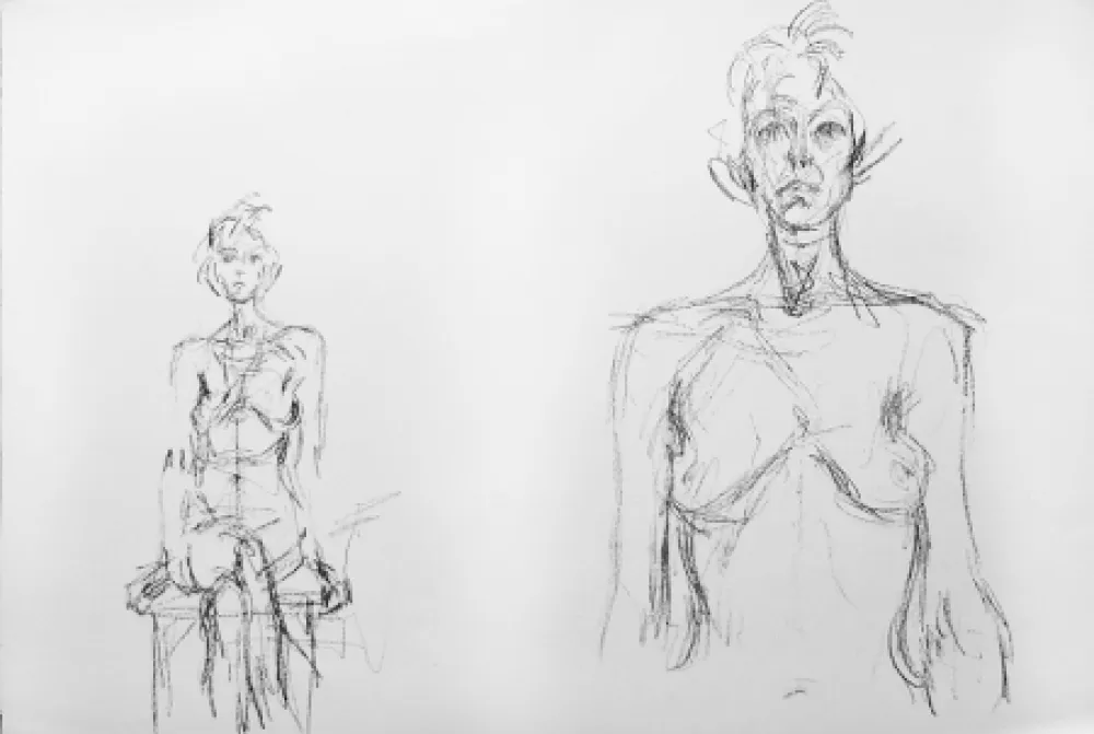 石版画 Giacometti - Composition