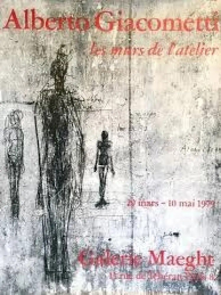 胶版印刷 Giacometti - Les murs de l'atelier