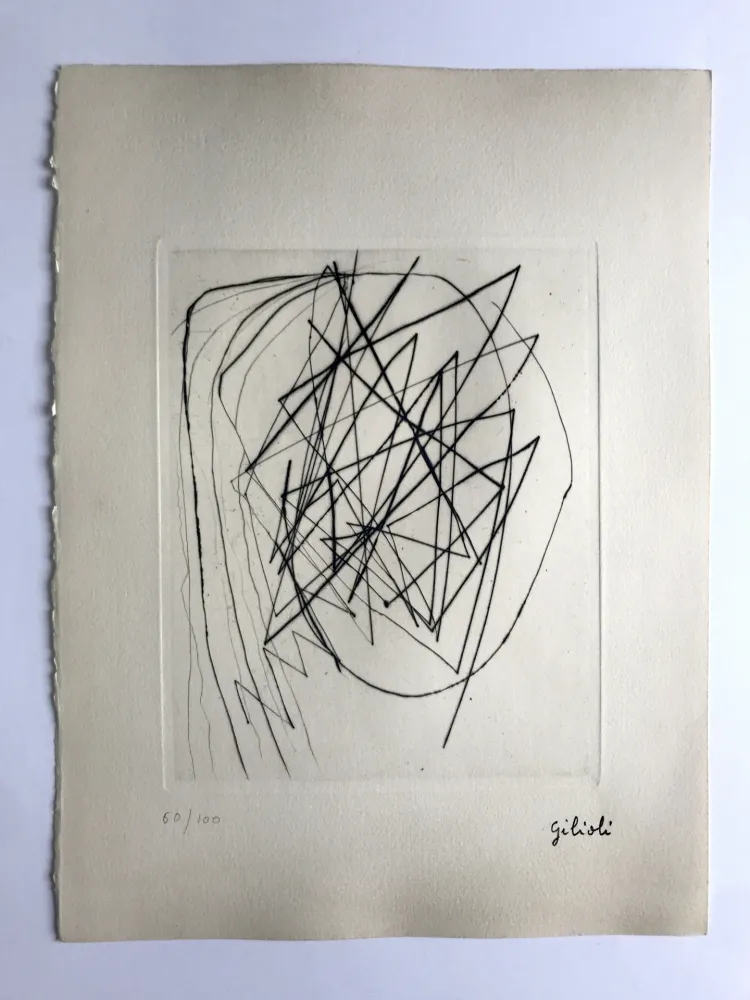 版画 Gilioli - Sans titre (d'après un dessin de 46)