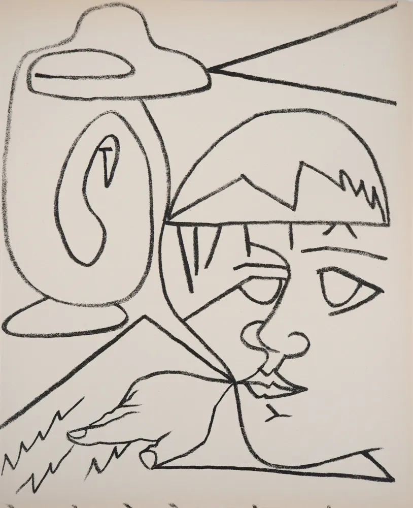 石版画 Gilot - La lecture