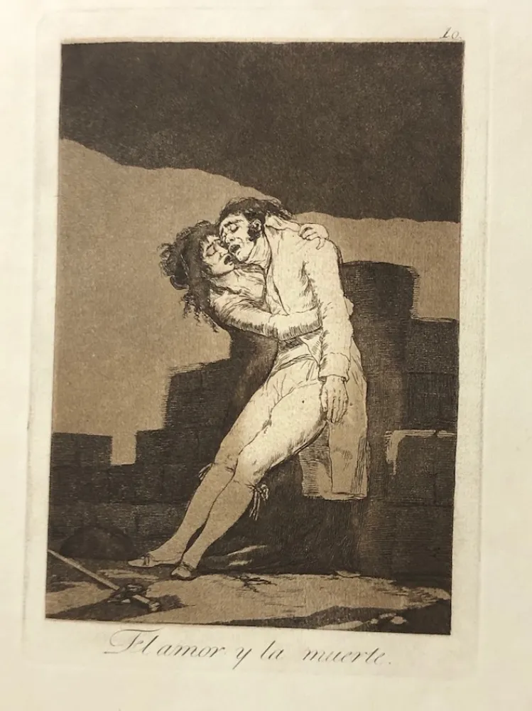 蚀刻版画 Goya - Capricho10. El amor y la muerte