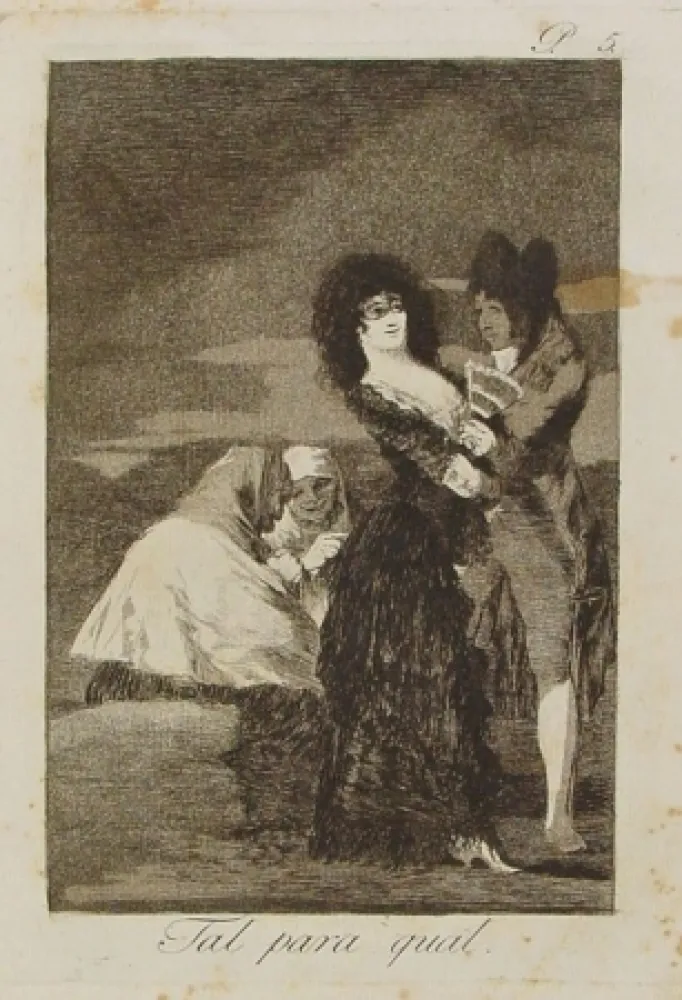 版画 Goya - Tal para cual