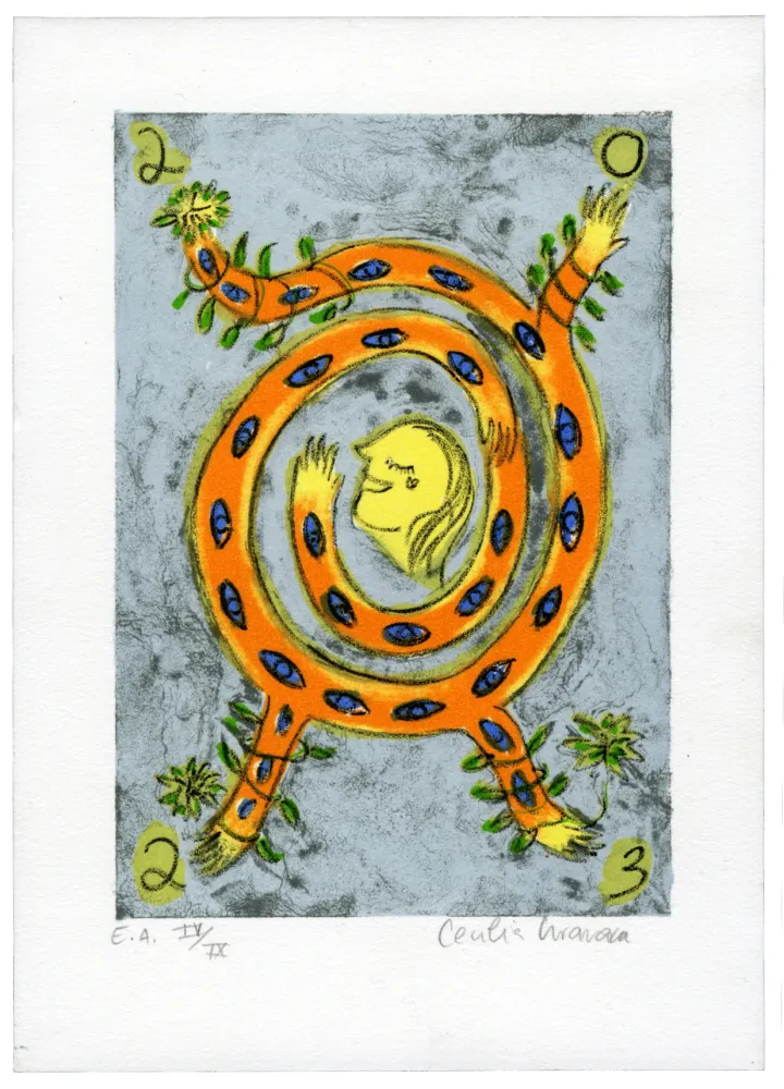 石版画 Granara - La Samaritaine vue Cecilia Granara