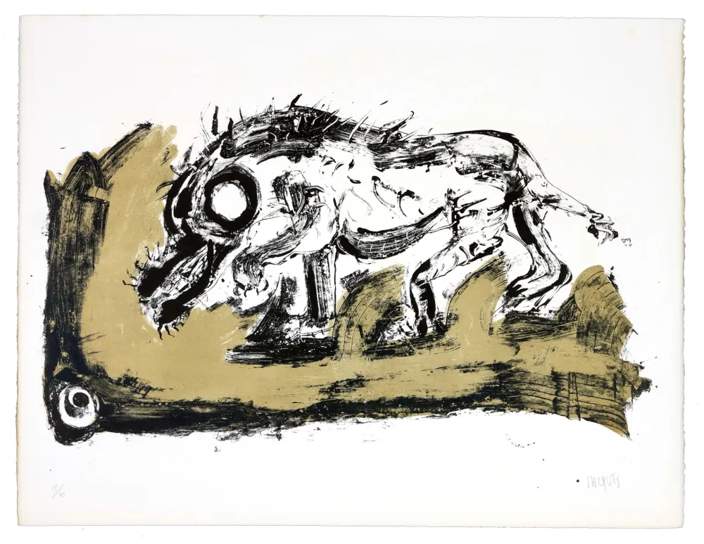 石版画 Grinberg - Le changement en Cain (Caïnabel)