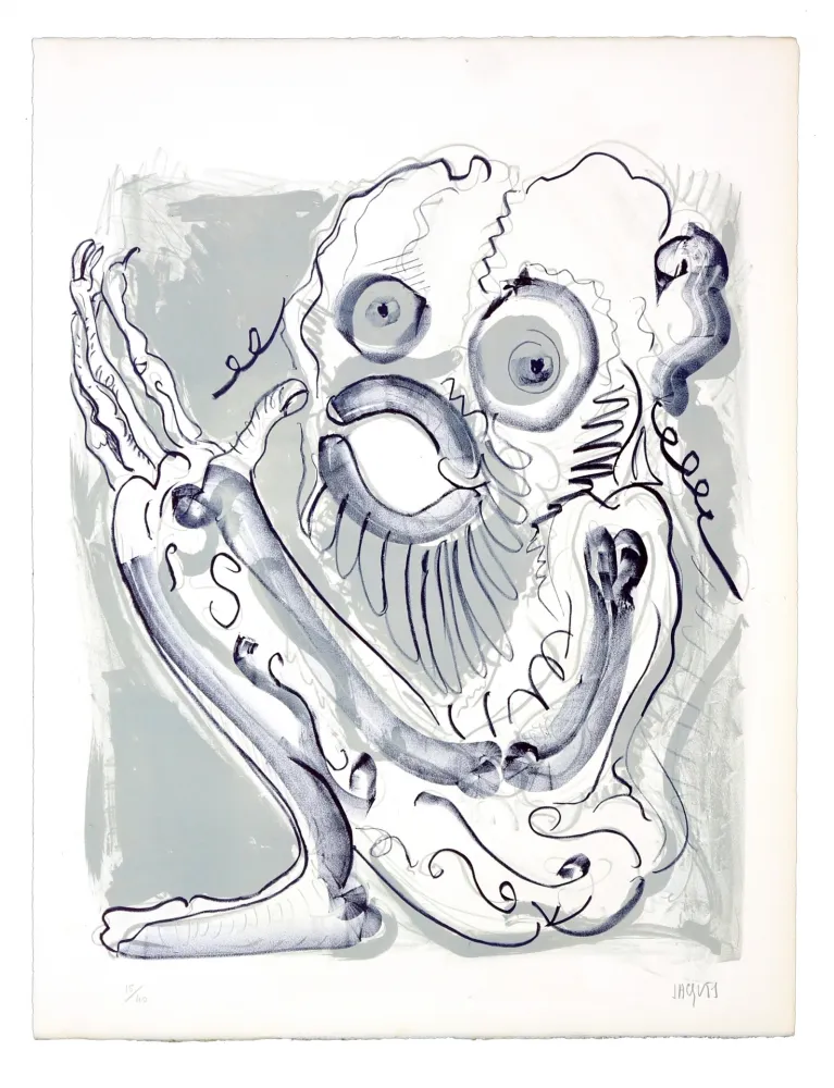 石版画 Grinberg -  Le changement en petit prophète