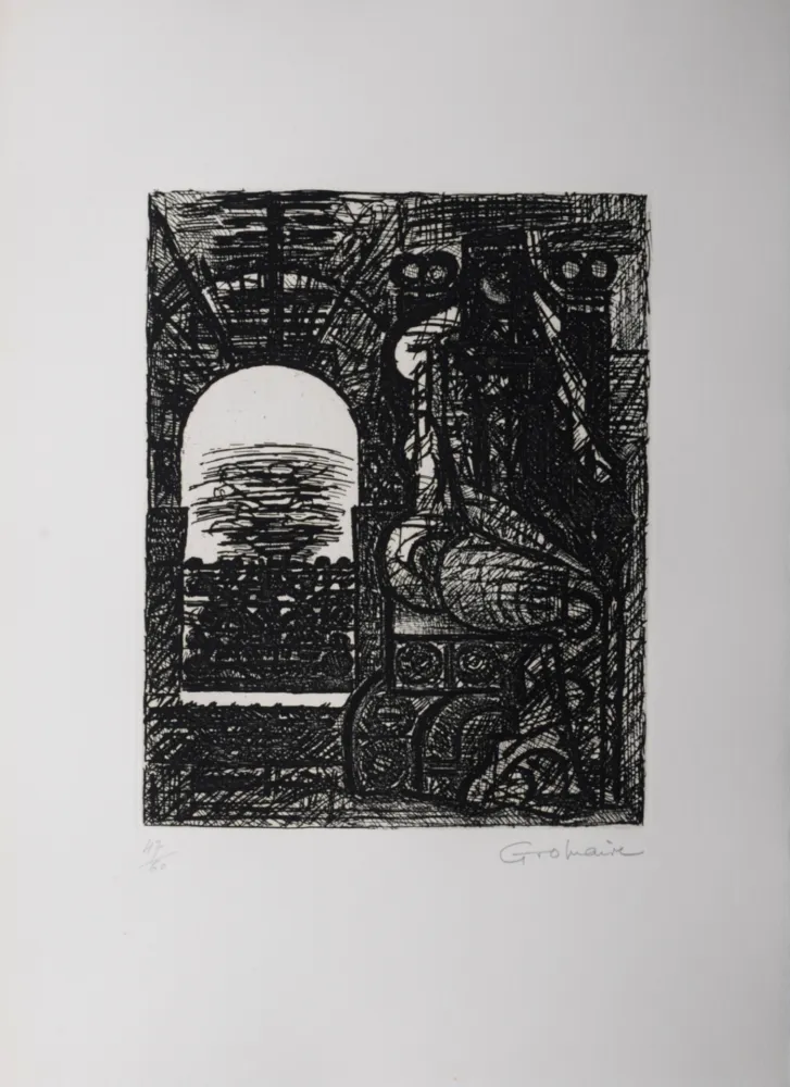 蚀刻版画 Gromaire - Lady Macbeth, 1958