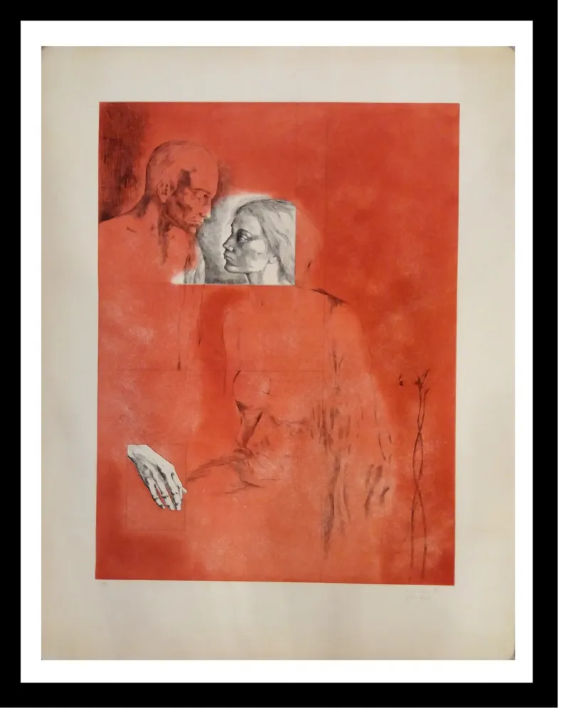 版画 Gudiol - Retrato