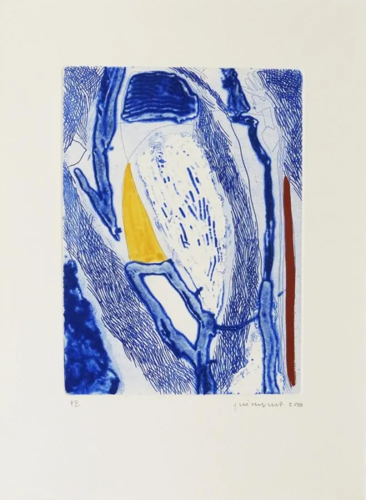 蚀刻版画 Guinovart - Blau 21