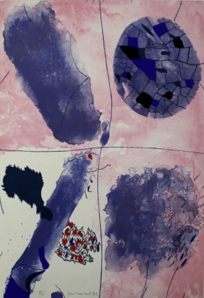 石版画 Guinovart - Blaus