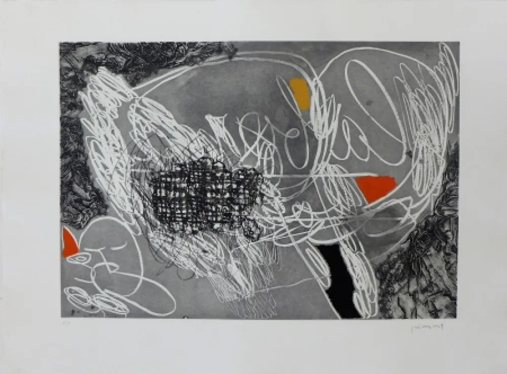 版画 Guinovart - Imatges de temps 7