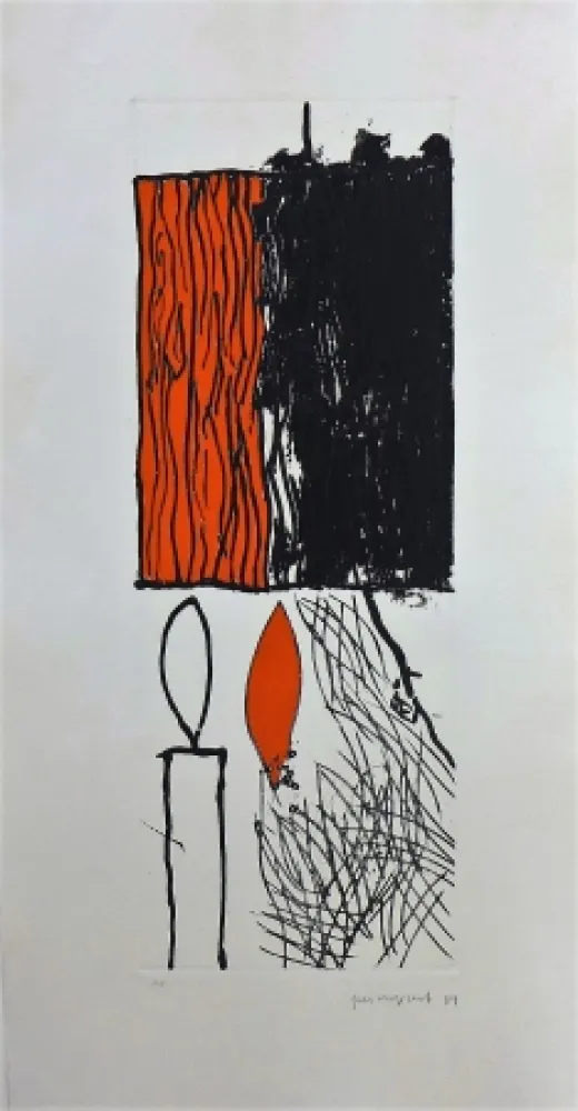 版画 Guinovart - L'espelma