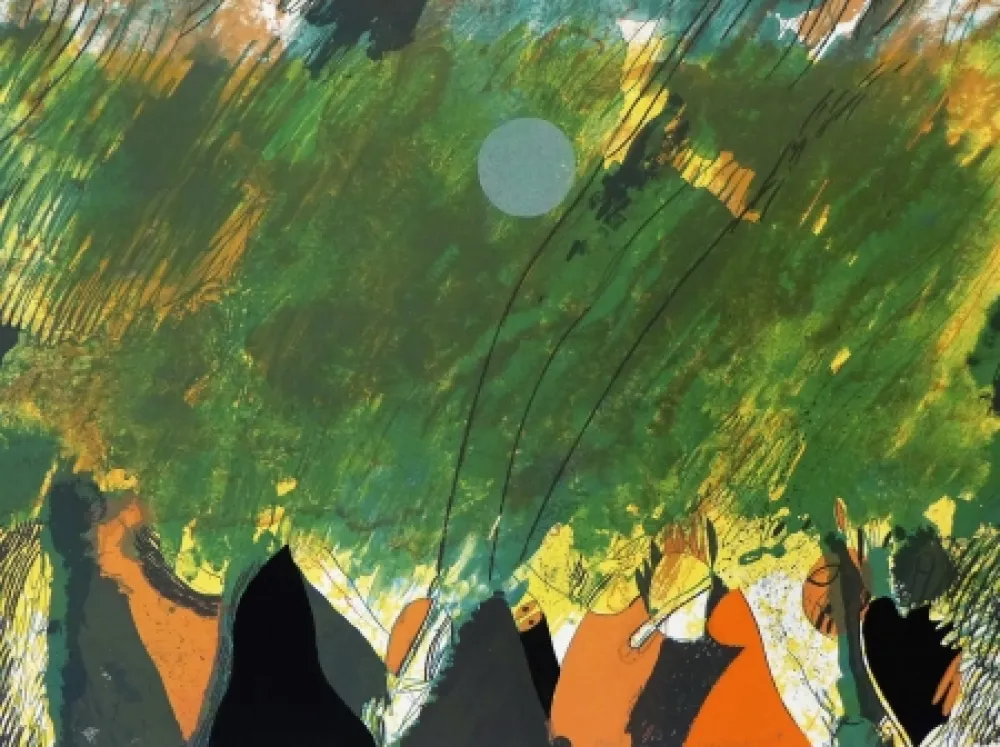 石版画 Guinovart - Petit cercle