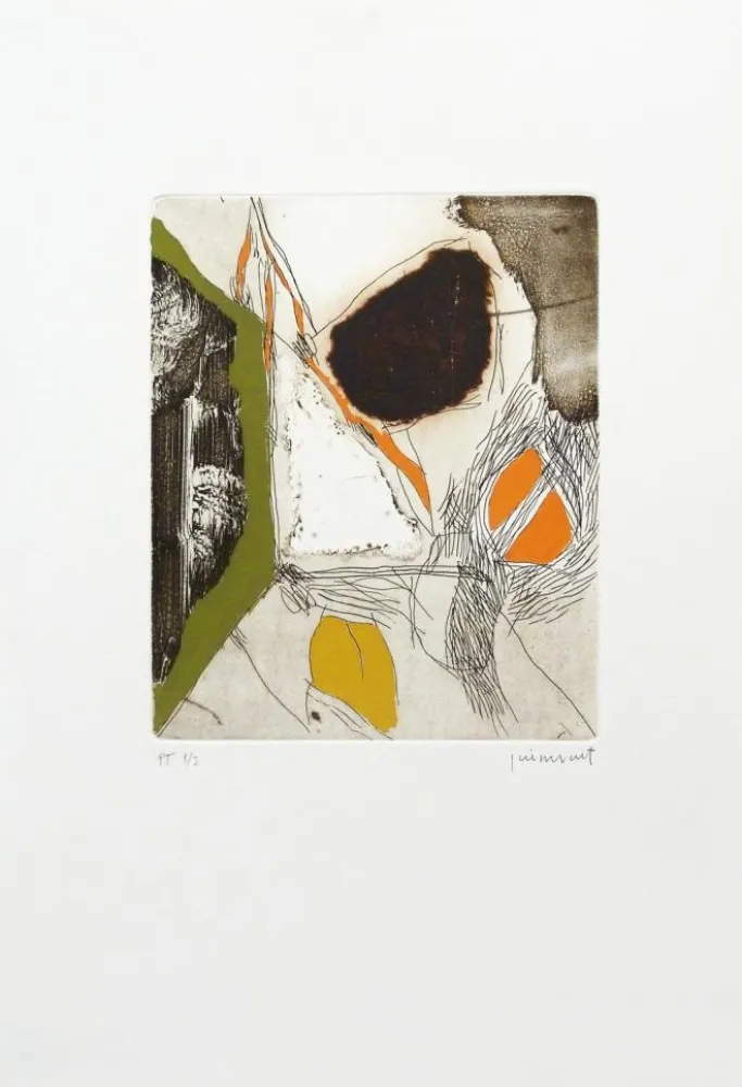 蚀刻版画 Guinovart - Sèpia 2