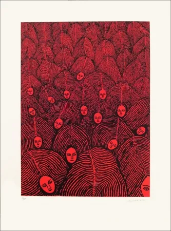 石版画 Gurbuz - Femme III