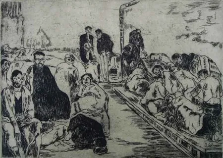 蚀刻版画 Gutiérrez Solana  - Casa de dormir